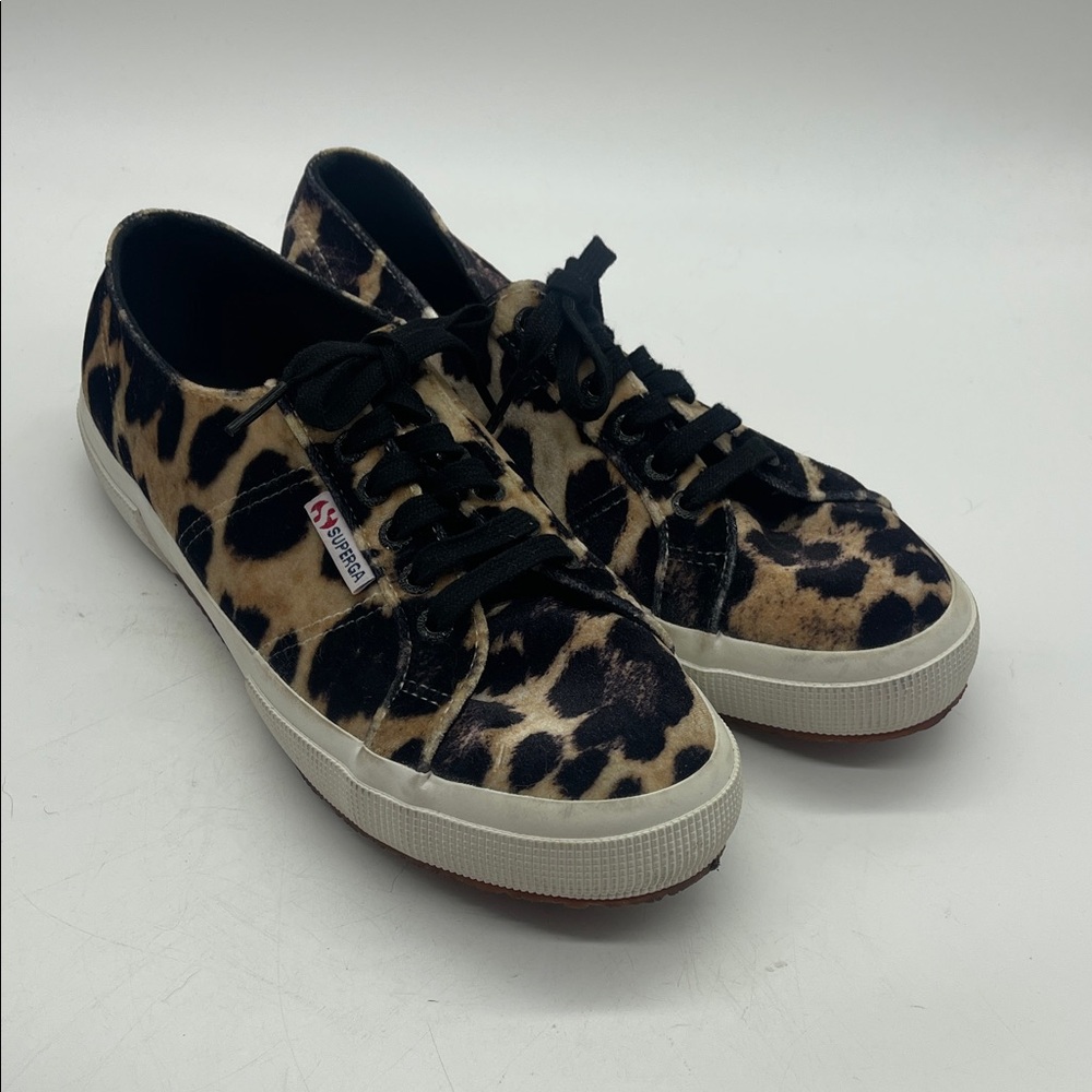 Superga Animal Print Sneakers with Black Accents Sz 9 1/2